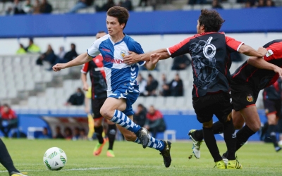 Txomin Barcina dissabte davant l'Hospi | Roger Benet (CES)